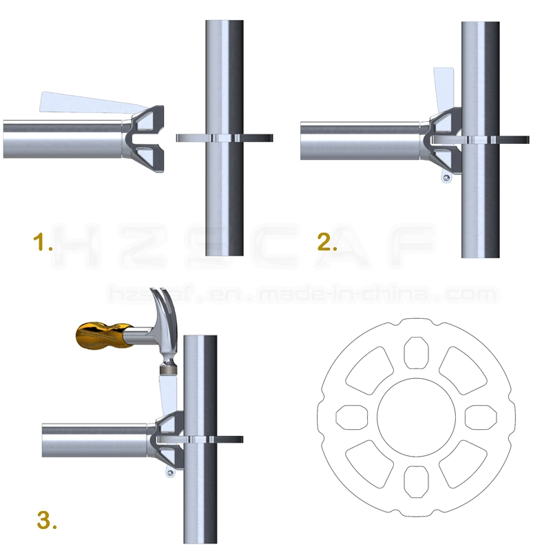 Aluminium Stair Inner Extended Handrail HDG Ringlock Scaffolding Metric