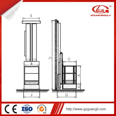 Mesa elevadora de plataforma para hombre de trabajo móvil Guangli/elevador para un solo hombre